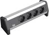 Bachmann 339.1000 Stekkerdoos 4-voudig Zwart, Aluminium Randaarde stekker 1 stuk(s)