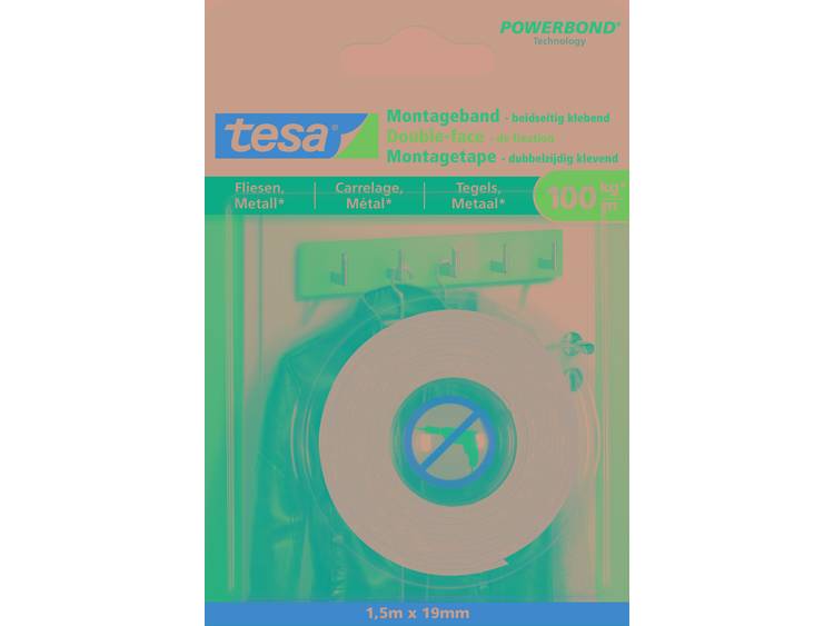 TESA (l x b) 1500 mm x 19 mm Wit Inhoud: 1 rollen
