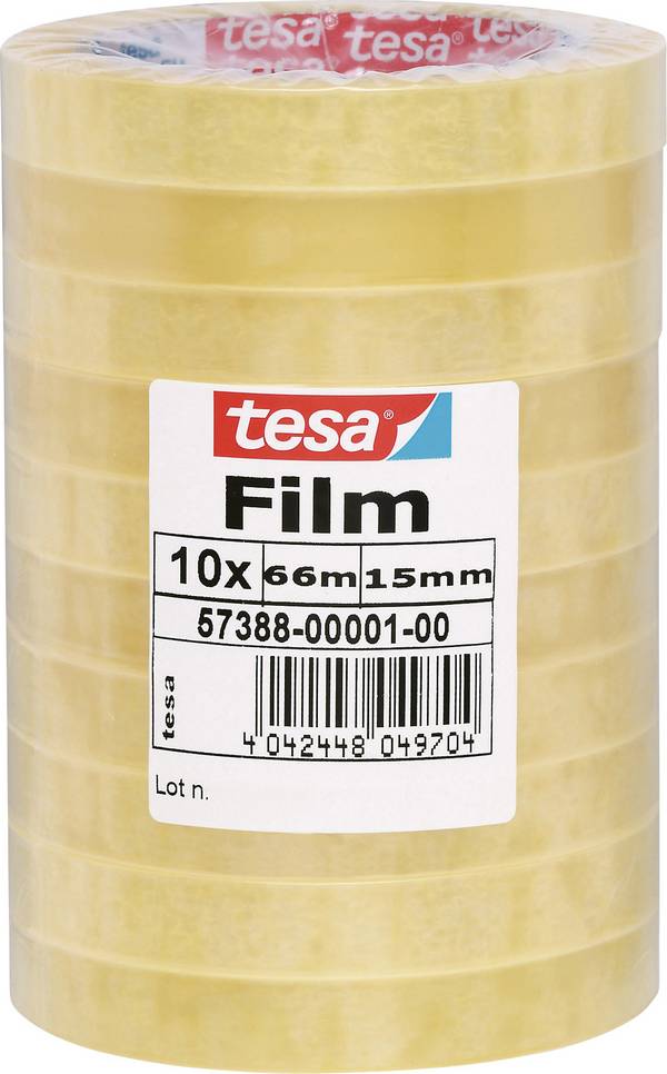 tesa  57388-00001-01 tesafilm Standard Transparant (l x b) 66 m x 15 mm 10 stuk(s)
