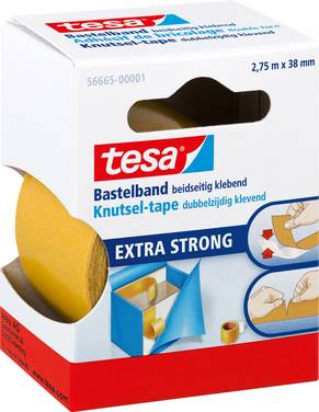 tesa EXTRA STRONG 56665-00001-01 Dubbelzijdige tape tesa Bastelband Transparant (l x b) 2.75 m x 38 mm 1 stuk(s)