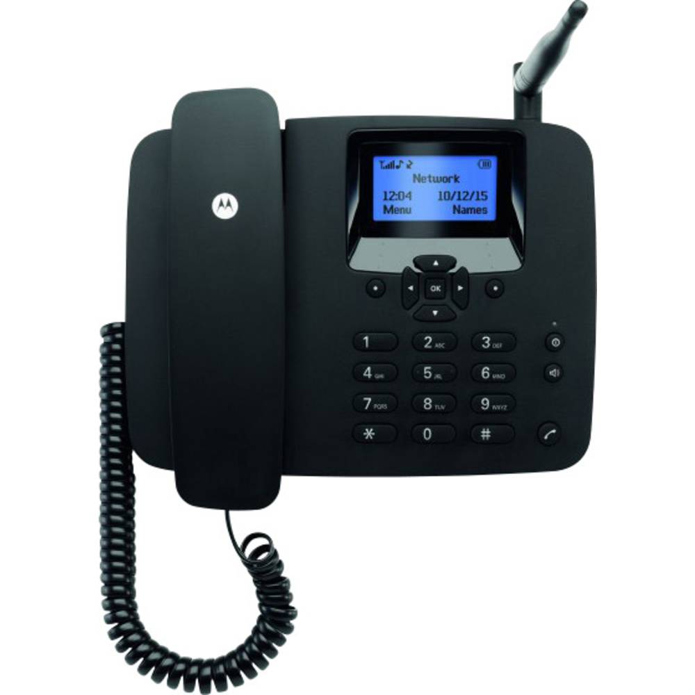 Motorola FW200L Draadloze vaste telefoon Zwart
