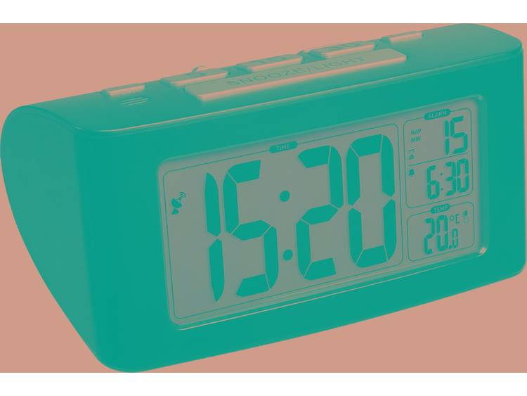 Wekker Zendergestuurd Zwart Alarmtijden: 1 24 uurs weergave, Alarm, Zendergestuurd (DCF77), Binnente