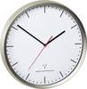 TFA Dostmann 60.3521.02 Wandklok Zendergestuurd 30.5 cm x 48 mm RVS (geborsteld) Slepend uurwerk (geluidsloos)