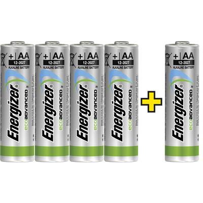 Energizer Eco-Advanced 4 +1 gratis AA batterij (penlite) Alkaline  1.5 V 5 stuk(s)