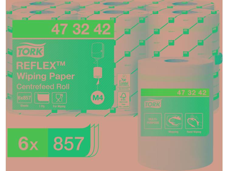 Tork Reflex® Wiping Centerfeed Poetspapier 1-laags M4 set van 1 x 6