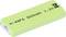 Een groene, cilindrische batterij met het opschrift 'H-48F6 800mAh 1.2V', met een gedrukt symbool rechtsboven.