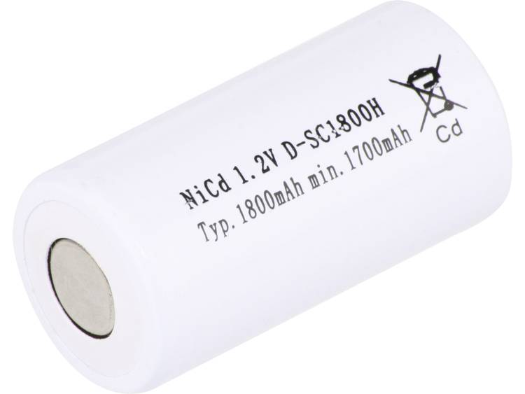 Mexcel Speciale oplaadbare batterij Sub-C Geschikt voor hoge temperaturen NiCd 1.2 V 1800 mAh