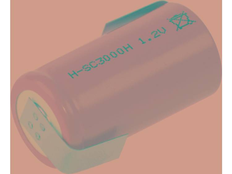 Mexcel Speciale oplaadbare batterij Sub-C Geschikt voor hoge temperaturen, Z-soldeerlip NiMH 1.2 V 3