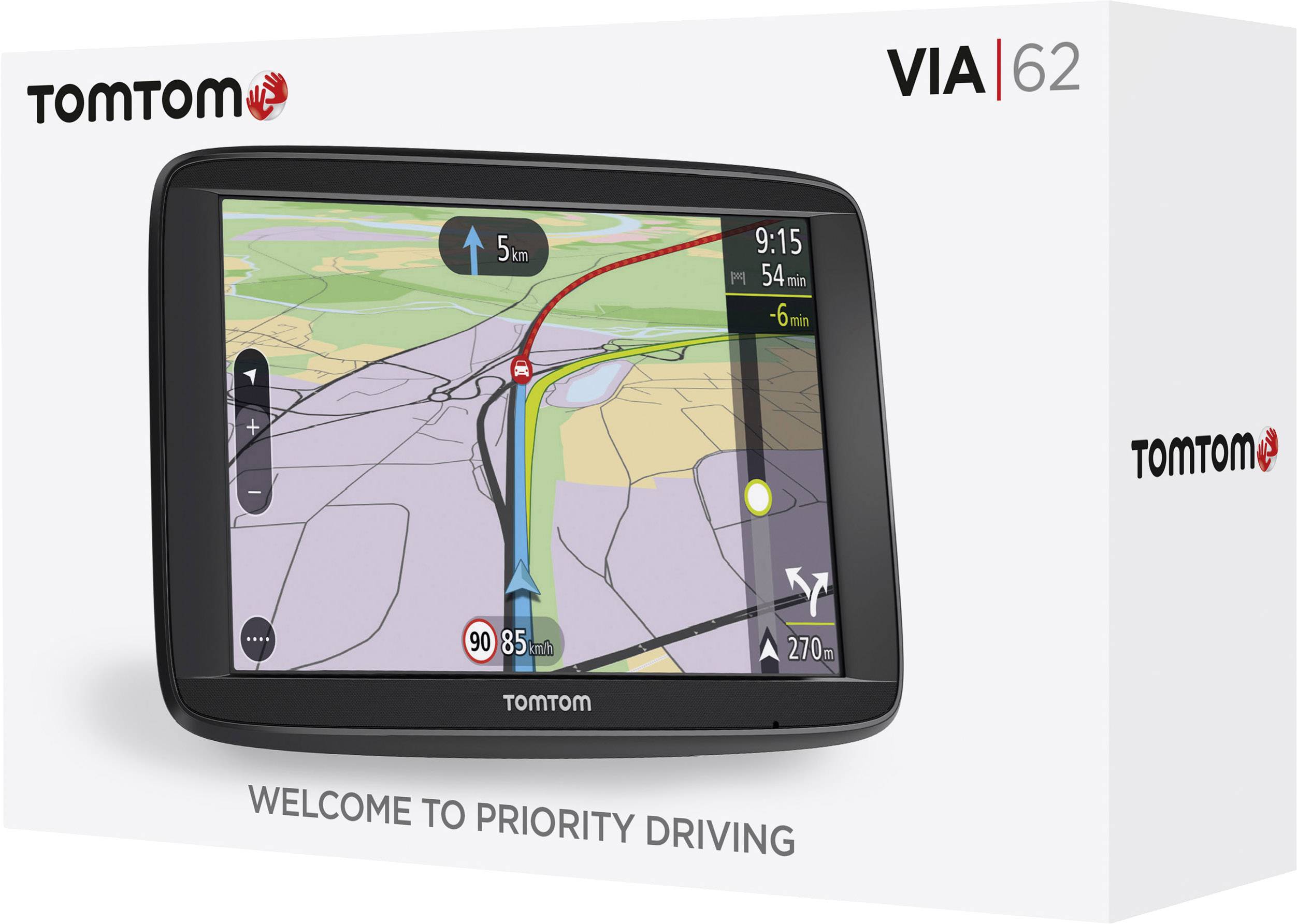 TomTom VIA 62 Navigatiesysteem 15 cm 6 inch Europa Conrad.nl