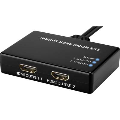 Basetech HM-SP102KT 2 poorten HDMI-splitter Ultra HD-geschikt 3840 x 2160 Pixel Zwart-0
