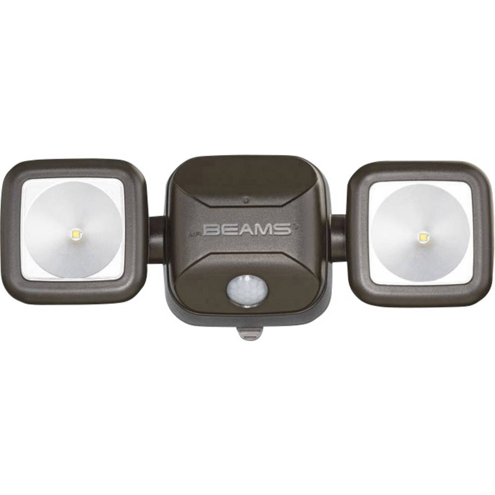 MR.BEAMS High Performance Wireless Battery Powered Motion Sensing Led Dual Head Security Spotlight, 500 Lumens, MB3000-BRN-01-01