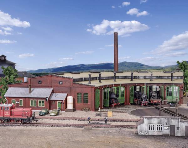 Vollmer 45758 H0 Zes permanente locomotievenloods