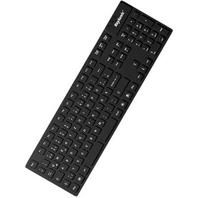 Keysonic KSK-8030 IN (DE) USB Toetsenbord QWERTZ, Duits Zwart Spatwaterdicht-0