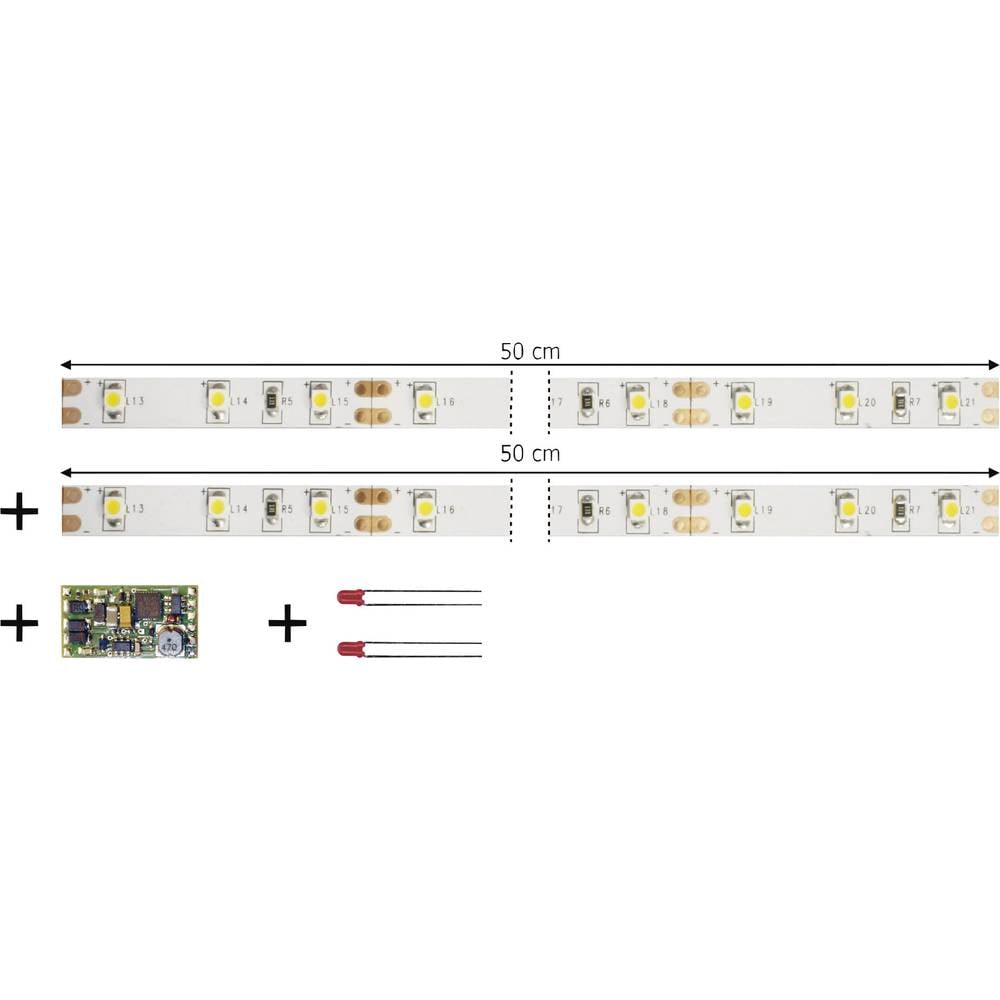 TAMS Elektronik 53-01450-02-C LED-strip Rijrichtingafhankelijk, Dimmen, Schakelen Met module Warm-wit 1 set(s)