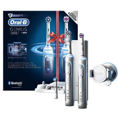 Oral-B Genius 8900 Genius 8900 Elektrische tandenborstel Roterend / oscillerend / pulserend Zilver, Wit