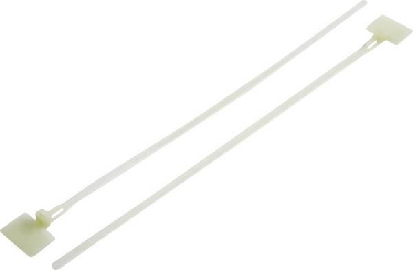 TRU COMPONENTS 1592847 TC-MHVC100203 Kabelbinder 101 mm 3.60 mm Transparant Met schiftveld, Hersluitbaar 100 stuk(s)