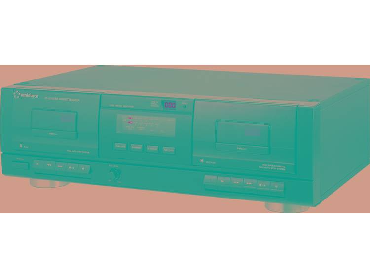 Renkforce TP-1010USB Cassettedeck Zwart Dubbel cassettedeck, USB