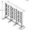 Structuur met meerdere rijen en kolommen voor het monteren van beeldschermen. Afmetingen zijn 2696 x 3410 x 930 mm. Rechtsboven staat 'PFF 7815'.