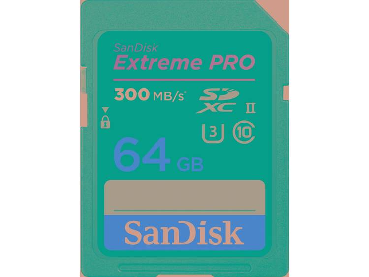 SanDisk SDXC-kaart 64 GB Class 10, UHS-II, UHS-Class 3