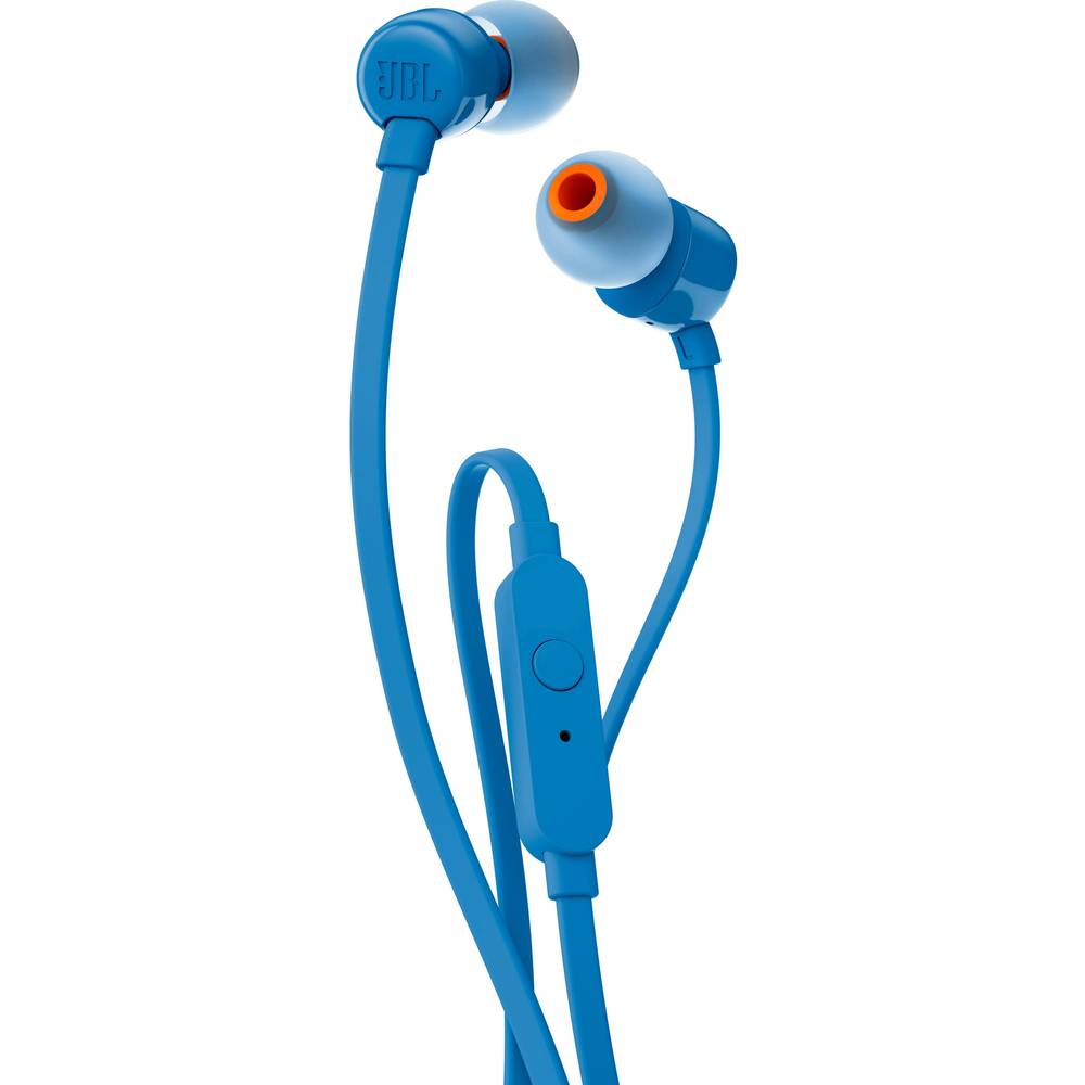 JBL Harman T110 In Ear oordopjes Kabel Blauw Headset