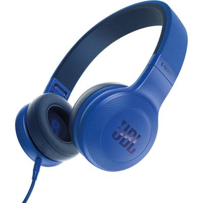 JBL E35 On Ear koptelefoon   Kabel  Blauw  Vouwbaar, Headset