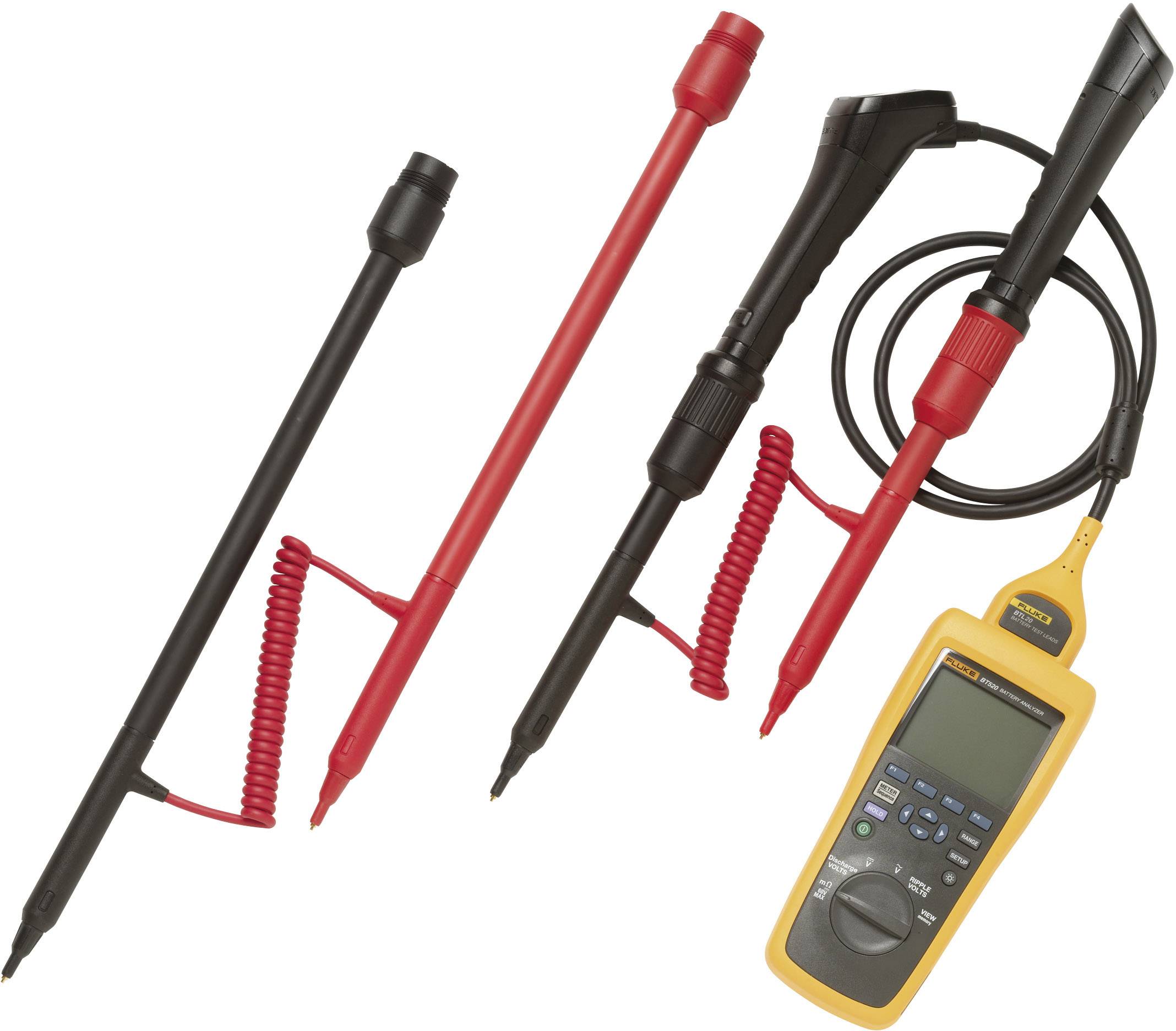 Multimeter met zwarte en rode meetkabels. Ideaal voor het meten van elektrische spanning, stroomsterkte en weerstand.