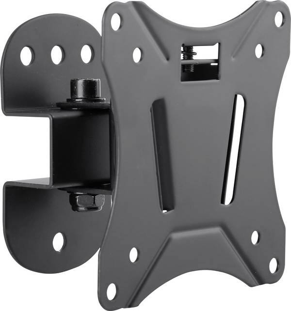SpeaKa Professional SP-6012040 Wandbeugel voor monitor Aantal monteerbare displays: 1 Display(s) 33,0 cm (13") - 68,6 cm (27") Zwart Kantelbaar, Zwenkbaar