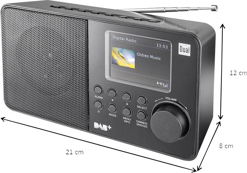 Dual DAB 18 C Transistorradio DAB+, FM Zwart Conrad.nl