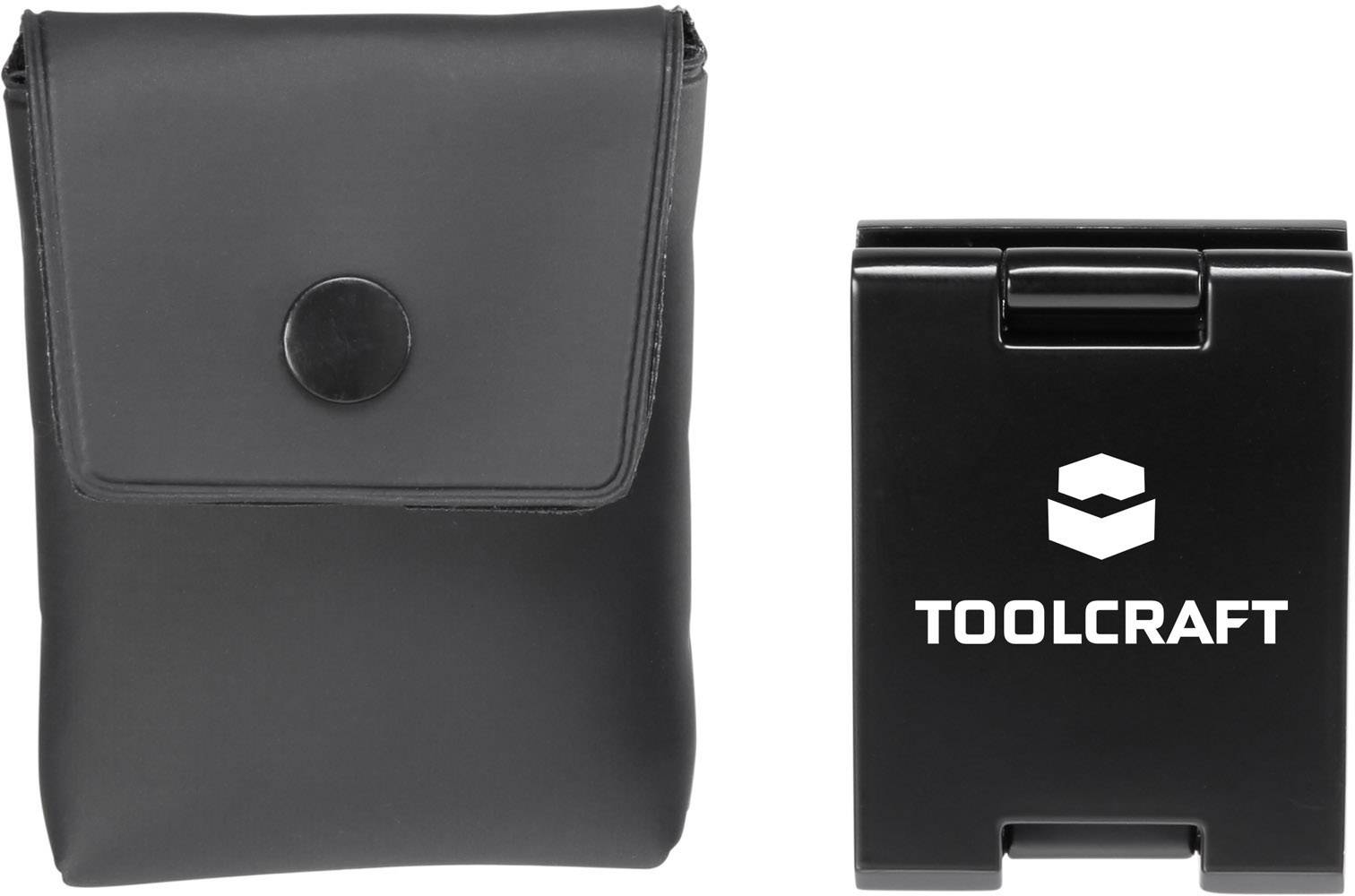 'Toolcraft' reparatieset in zwarte tas, toont een compacte gereedschapsdoos voor mobiele telefoon reparaties.