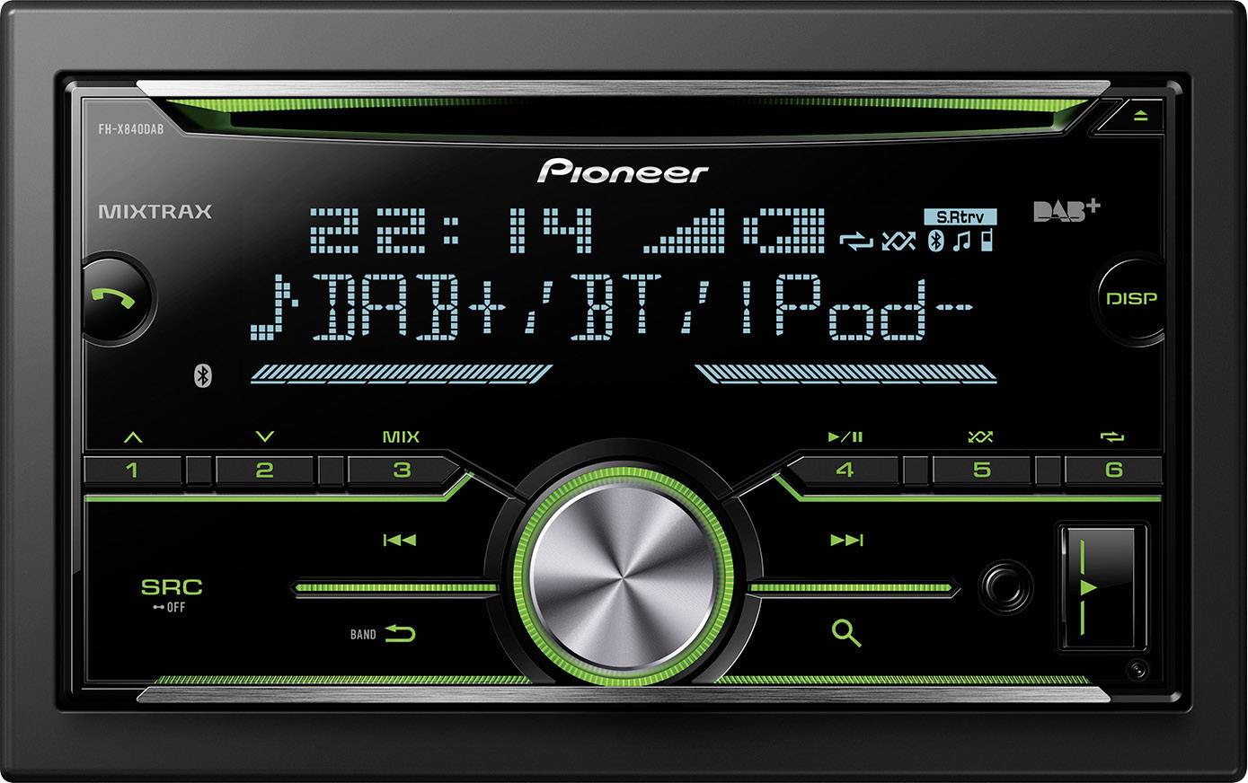Eik Vakantie Zinloos Pioneer FH-X840DAB Autoradio dubbel DIN Bluetooth handsfree, DAB+ tuner  kopen ? Conrad Electronic