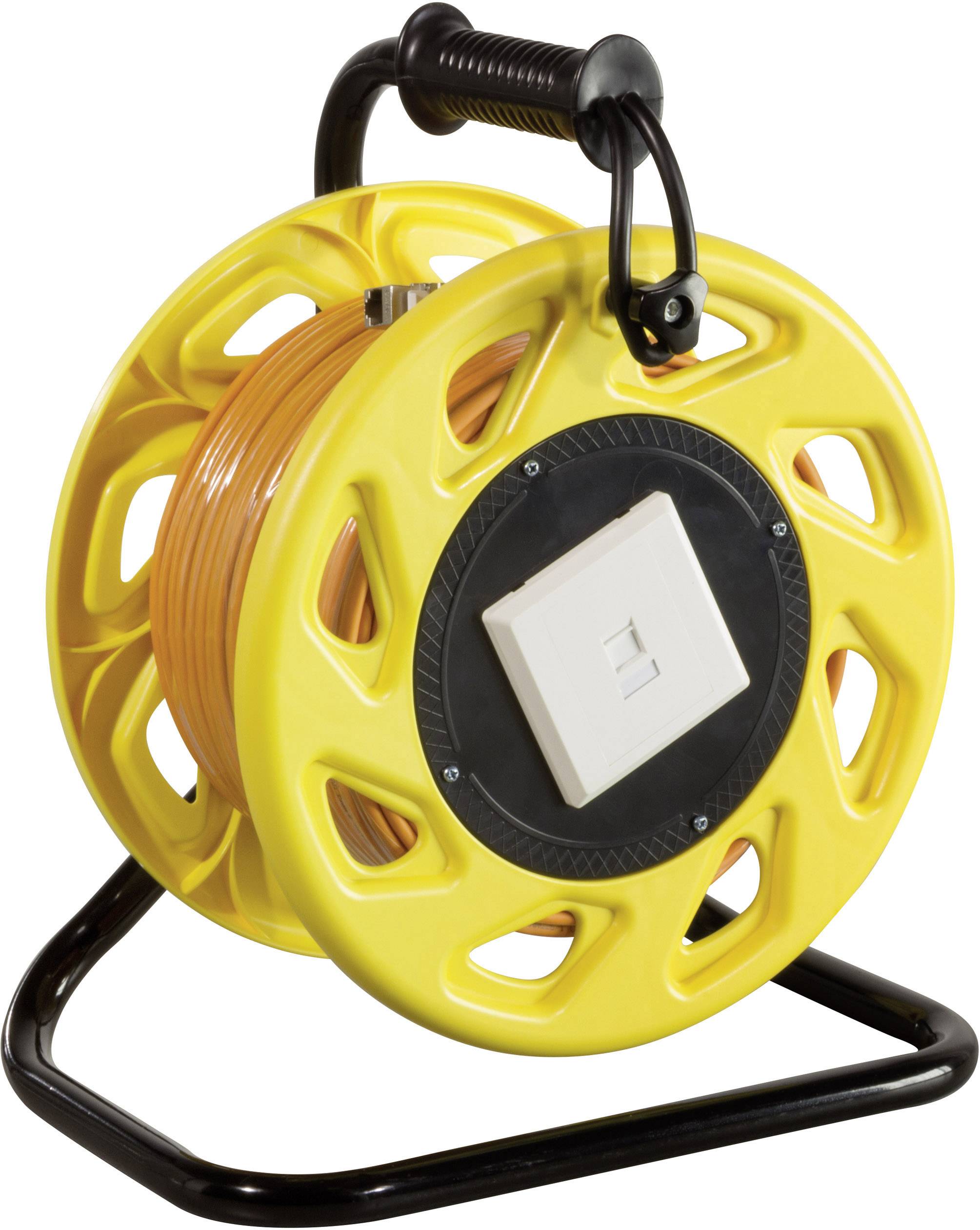 LogiLink RJ45 Netwerk Kabelhaspel CAT 6A S/FTP 60.00 m Oranje Halogeenvrij-0