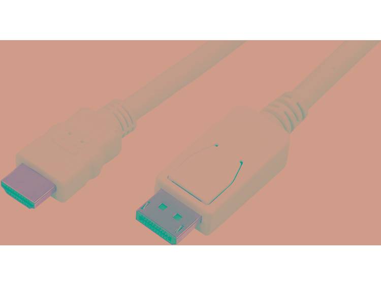 LogiLink DisplayPort-HDMI Aansluitkabel [1x DisplayPort stekker 1x HDMI-stekker] 2 m Wit