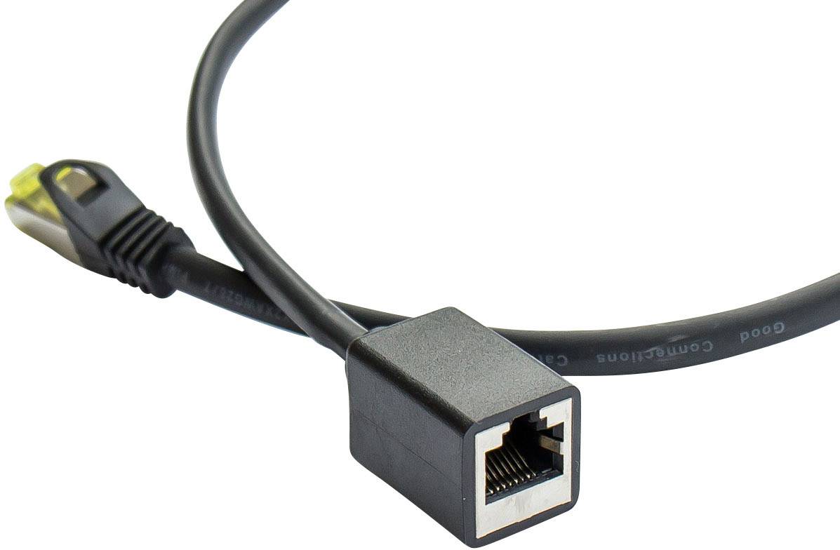 Goede verbindingen Cat.6 patchkabelverlenging S/FTP zwart 5m-1