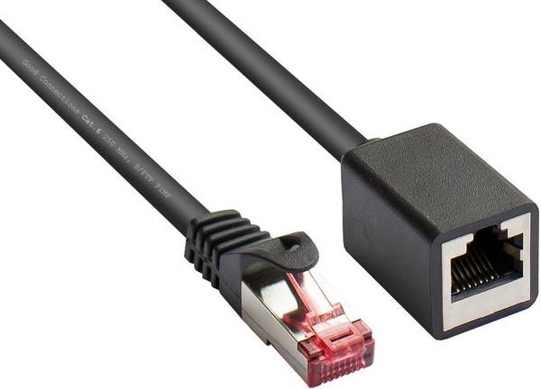 Goede verbindingen Cat.6 patchkabelverlenging S/FTP zwart 5m
