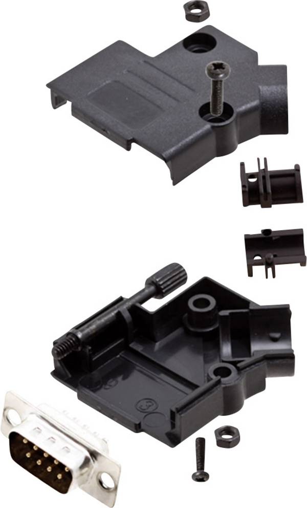 encitech D45PK-P-09-DBP-K 6355-0034-01 D-sub male connectorset 45 ° Aantal polen: 9 Soldeerkelk 1 set(s)