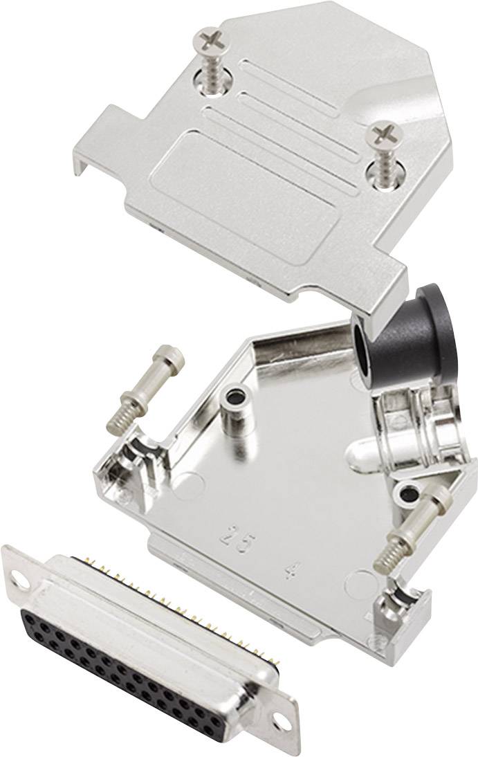encitech D45NT25-M-DBS-K 6355-0072-23 D-sub female connectorset 45 ° Aantal polen: 25 Soldeerkelk 1 set(s)