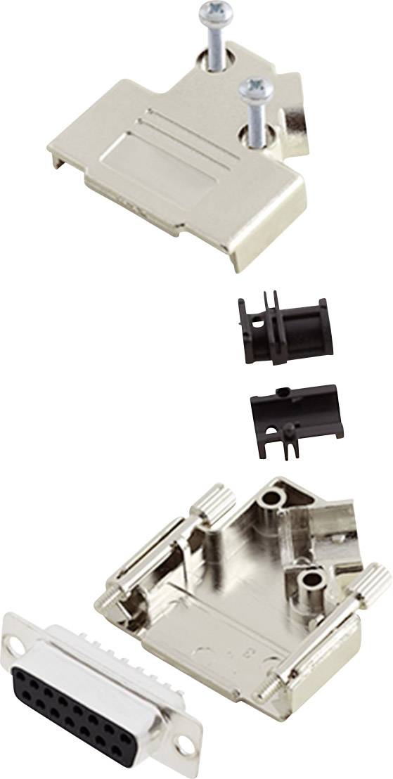 encitech D45PK-M-15-DBS-K 6355-0009-12 D-sub female connectorset 45 ° Aantal polen: 15 Soldeerkelk 1 set(s)