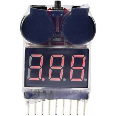 Een digitale spanningsmeter toont '3.88'. De achtergrond is neutraal.