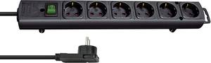 Conrad Brennenstuhl 1153300100 Stekkerdoos met schakelaar 6-voudig Zwart Platte stekker 1 stuk(s) aanbieding