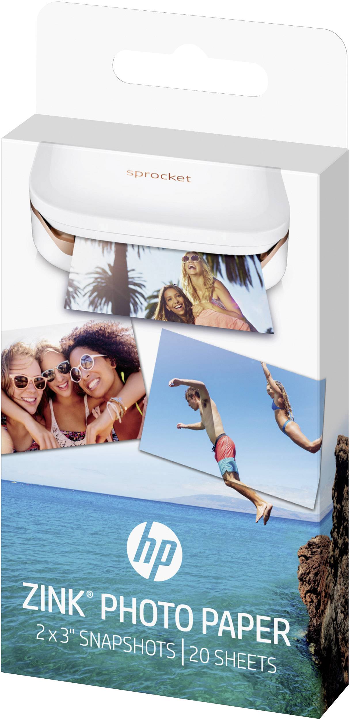 HP ZINK® PHOTO PAPER W4Z13A Fotopapier voor fotoprinter 20 vellen ...