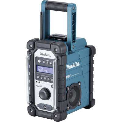 Makita DMR110 Bouwradio DAB+, VHF (FM) AUX Spatwaterbestendig Zwart, Turquoise