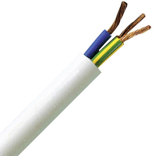 Kopp 151810842 Geïsoleerde kabel H05VV5-F 3 x 1.5 mm² Wit 10 m