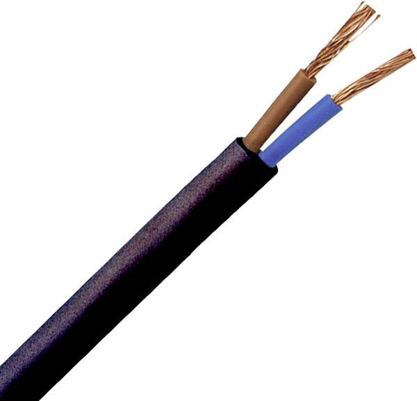 Kopp 152210845 Geïsoleerde kabel H03VV-F 2 x 0.75 mm² Zwart 10 m