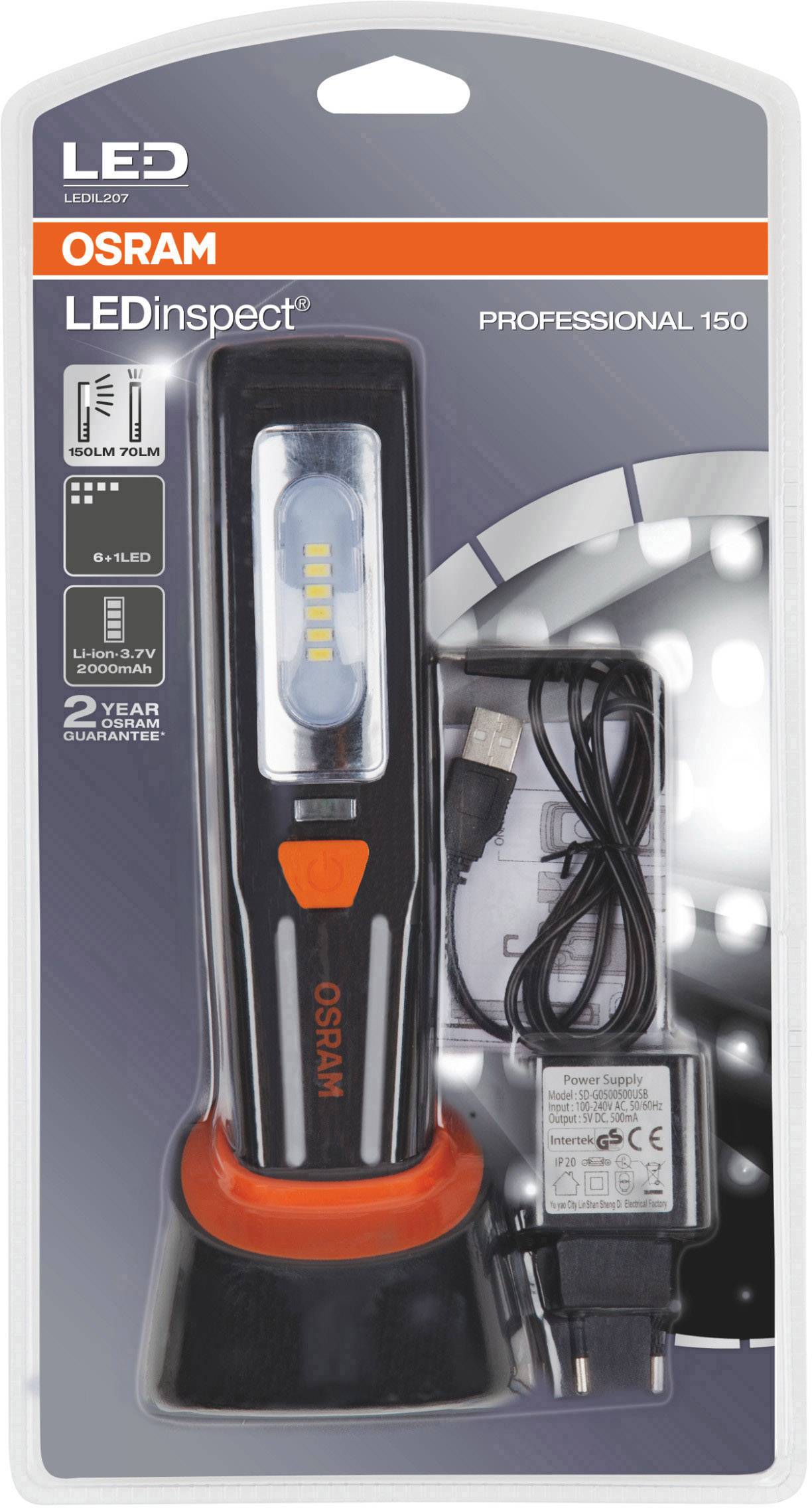 Osram Auto LEDIL207 LEDinspect PROFESSIONAL 150 LED Werklamp werkt op