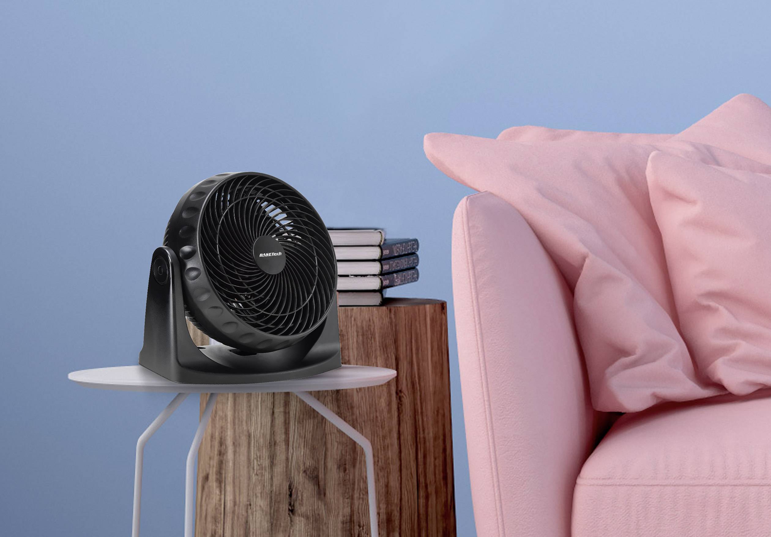 Basetech AF-20A Tafelventilator 30 W (Ø x h) 18 cm x 26 cm Zwart-2