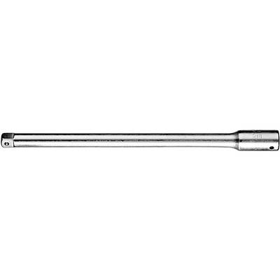 Een verlengde metalen staaf, mogelijk een gereedschapsaanbouw, ligt horizontaal.