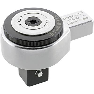 Gereedschapskop met opvallende markering 'STAHWILLE 735/40 MADE IN GERMANY'. Essentieel voor nauwkeurige momenttoepassingen.