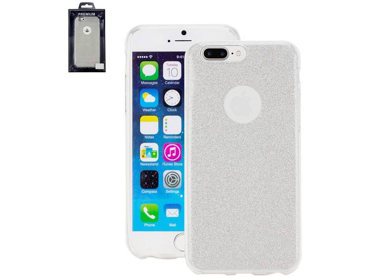 Perlecom iPhone Backcover Geschikt voor model (GSM's): Apple iPhone 7 Plus Zilver