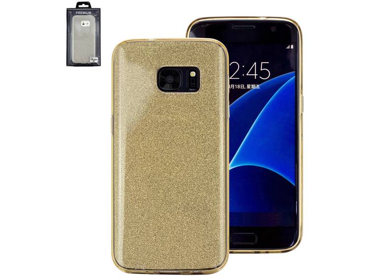 Perlecom GSM backcover Geschikt voor model (GSM's): Samsung Galaxy S7 Goud