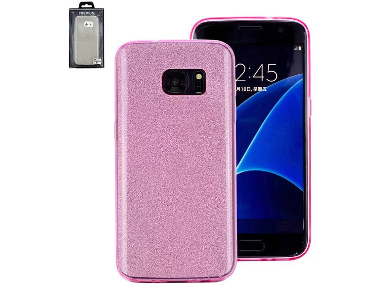 Perlecom GSM backcover Geschikt voor model (GSM's): Samsung Galaxy S7 Edge Roze